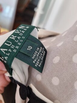 nové krémovo-čierne elastické šaty Ralph Lauren 38 - 9