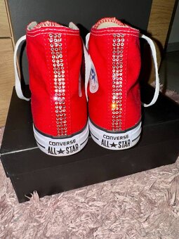 converse mickey mouse shoozers crystals red tenisky - 9