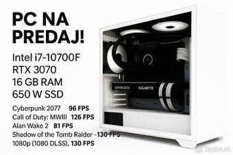 🖥️ BIELY GAMING POČÍTAČ S RTX 3070 A VODNÝM CHLADENÍM - 9