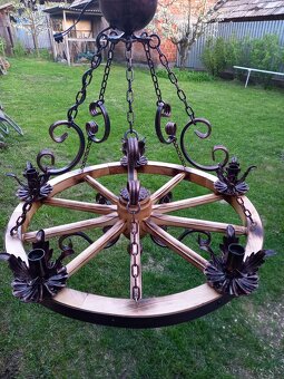 Luster z dreveného kolesa - 9