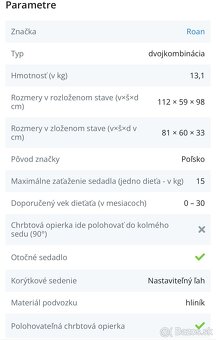 Predám kočík Roan Bass Soft - dvojkombinácia - 9