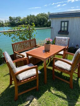 5-miestny eucalyptový záhradný set - 9