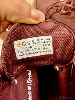 Bordové dámske topánky Timberland - 9