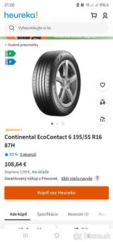 195 /55 R 16 continental - 9