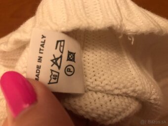 BURBERRY originál white pánsky svetrik XL - 9