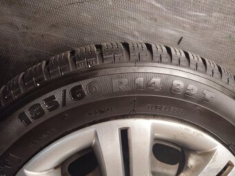 5x100 R14 185/60 R14 zimné 8mm originál škoda - 9