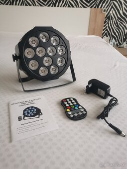 4ks Batériové akku led pary RGBW,diaľkové ov. +Taška - 9