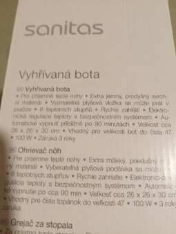 Elektrický ohrievač nôh - výhrevná papuča Sanitas SWF12 - 9