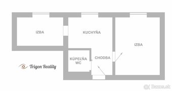 KOMÁRNO, I. sídlisko - tehlový atypický 2 izbový byt - 9