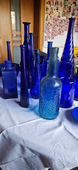 Modre dekoracne flase - 9