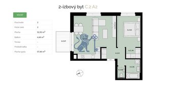 Na predaj 2-izbový byt s balkónom - A2 - 9