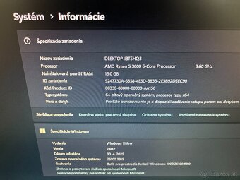 Herný PC (RYZEN 5 3600,RTX 2060 6GB,16GB DDR4,SSD+HDD,W11) - 9