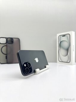 iPhone 15 BLACK 128GB TOP STAV ORIGINÁL+PRÍSLUŠENSTVO - 9