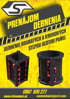 Prenajom pohľadoveho stlpoveho debnenia - 9