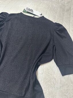 Lurexový čierny top zn. Karl Lagerfeld originál - 9