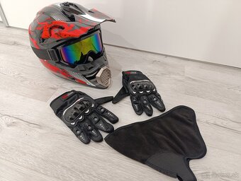 detská prilba na moto, + výbava - 9