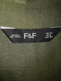 olivovozelené košeľové šaty F&F veľ. 38 - 9