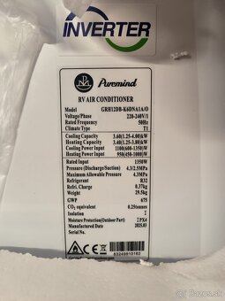 4 Kw Strešná klimatizácia Puremind 220 V 12000 BTU + Kurenie - 9