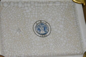 Secesní váza - porcelán + bronz - 9