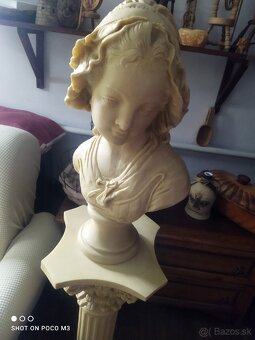 Stolík,busta, stĺp alabaster - 9