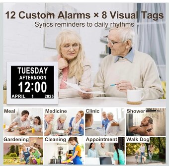 Predám praktické hodiny s budíkmi pre seniorov. - 9