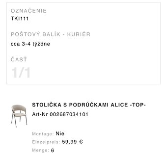 Jedalenské stoličky ALICE - TOP - 9