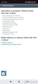 Pasívny Subwoofer master audio - 9