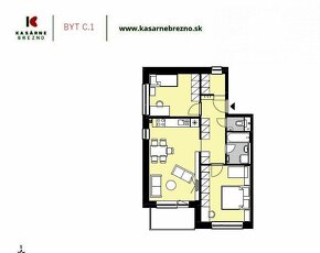 3 izbový byt C1  v novostavbe - Kasárne Brezno - 9