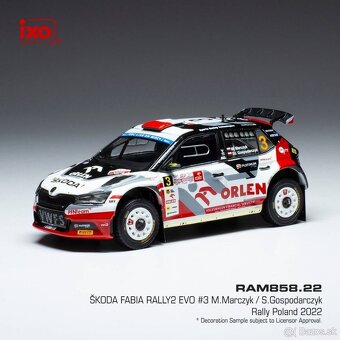 Modely Škoda Fabia Rally2 1:43 IXO - 9