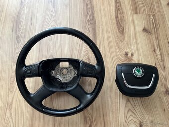 Multifunkčný štvorramenný kožený volant škoda - 9