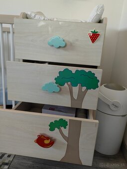 Detská postieľka rastúca masív Cilek + rošt + 2x matrac - 9
