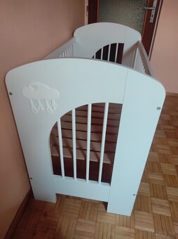 Detská postieľka s matracom biela Nová - 9