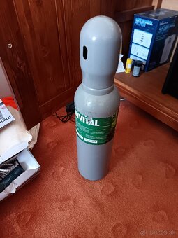 Co2 flaša 5l + Aquario reduktor BLUE s ihlovým ventilom a no - 9