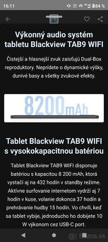 Predám takmer nový tablet Blackview 11 "blue - 9