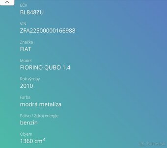🚗 Fiat Qubo 1.4i (benzín), r.v. 2010 – spoľahlivé auto. - 9