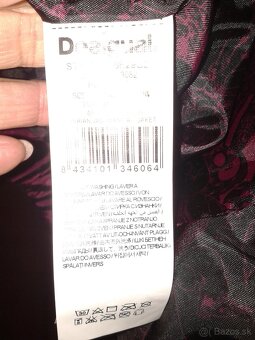 nová bordovo čierna prešívaná bunda Desigual veľ. 40 - 9