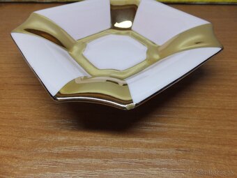 Šapo Empír, růžový porcelán Chodov, šálky s podšálky. - 9