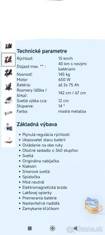 Elektrický trojkolesový skúter pre seniorov Pride Luna - 9