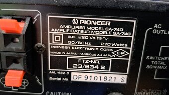 PIONEER - zosilňovač, tuner, stereo cassette deck - 9