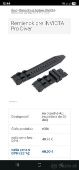 Invicta Pro Diver nahradny remienok modry. - 9