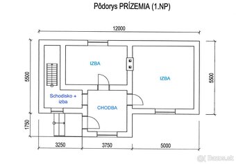 Predám rodinný dom v Liskovej (blízko centra) 12x5,5m - 9