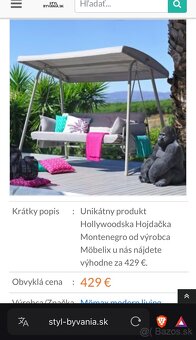 Predám záhradnú hojdačku Hollywood - 9