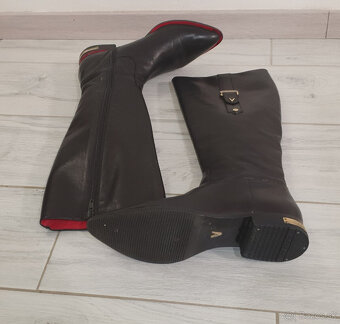 Kožené čižmy v. 40 - mäkká koža - 9