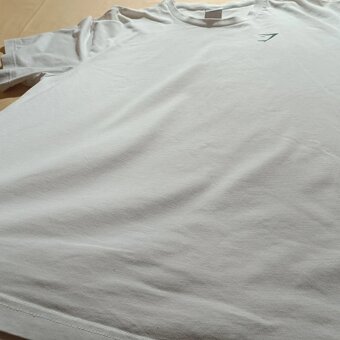 Gymshark biele tričko do posilky športové tričko L - 9