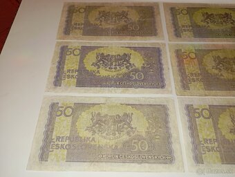BANKOVKY 50 KČS 1945, LONDÝNSKÁ EMISE, VŠE NEPERFOROVANÉ - 9