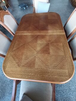 Rustikální jídelní set, stůl, židle, křesla, masív - 9