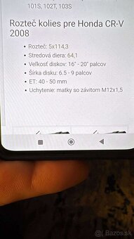 Hliníkové disky Honda Crv - 9