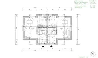 Predaj, pozemok 2086 m2 na výstavbu 4 RD, obec Mostová, okre - 9