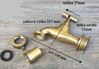 kovove zahradne umyvadlo 61cm zlata patina - 9