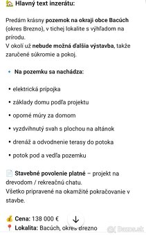 Pozemok s rozostavanou stavbou, stavebnym povolením a potoko - 9